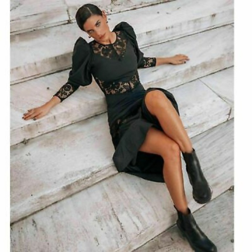 🎃H&M Black Victoria Goth Style dress, Puff sleeves🎃